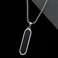 Custom Engravable Long Bar Pendant Necklace, Personalized Name Laser Engraved Jewelry for Him & Her