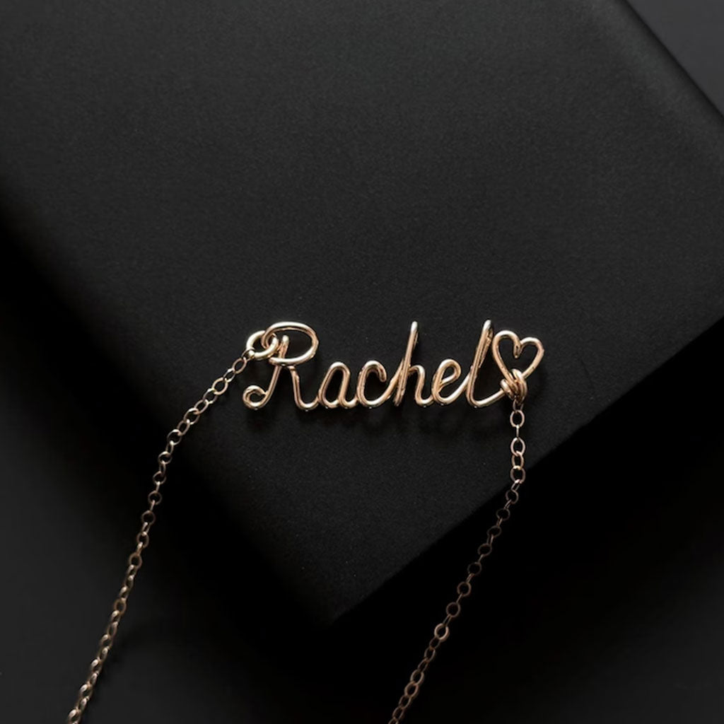 Custom Name Necklace with Heart & Birthstone Pendant, Personalized Jewelry for Women
