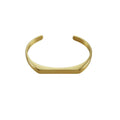 Custom Minimalist Geometric Open Cuff Bracelet, Personalized Laser Engraved Bangle for Couple, Best Friend & Everyday Style