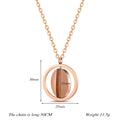 Custom Rotatable Round Pendant Necklace, Personalized Laser Engraved Name Jewelry for Women & Men, Ideal Gift for Family, Friends & Couples
