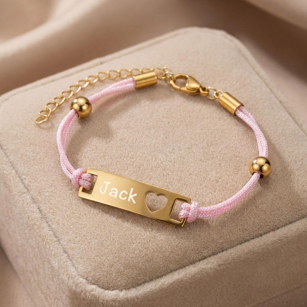 Custom Engraved Matching Couple Rope Bracelets