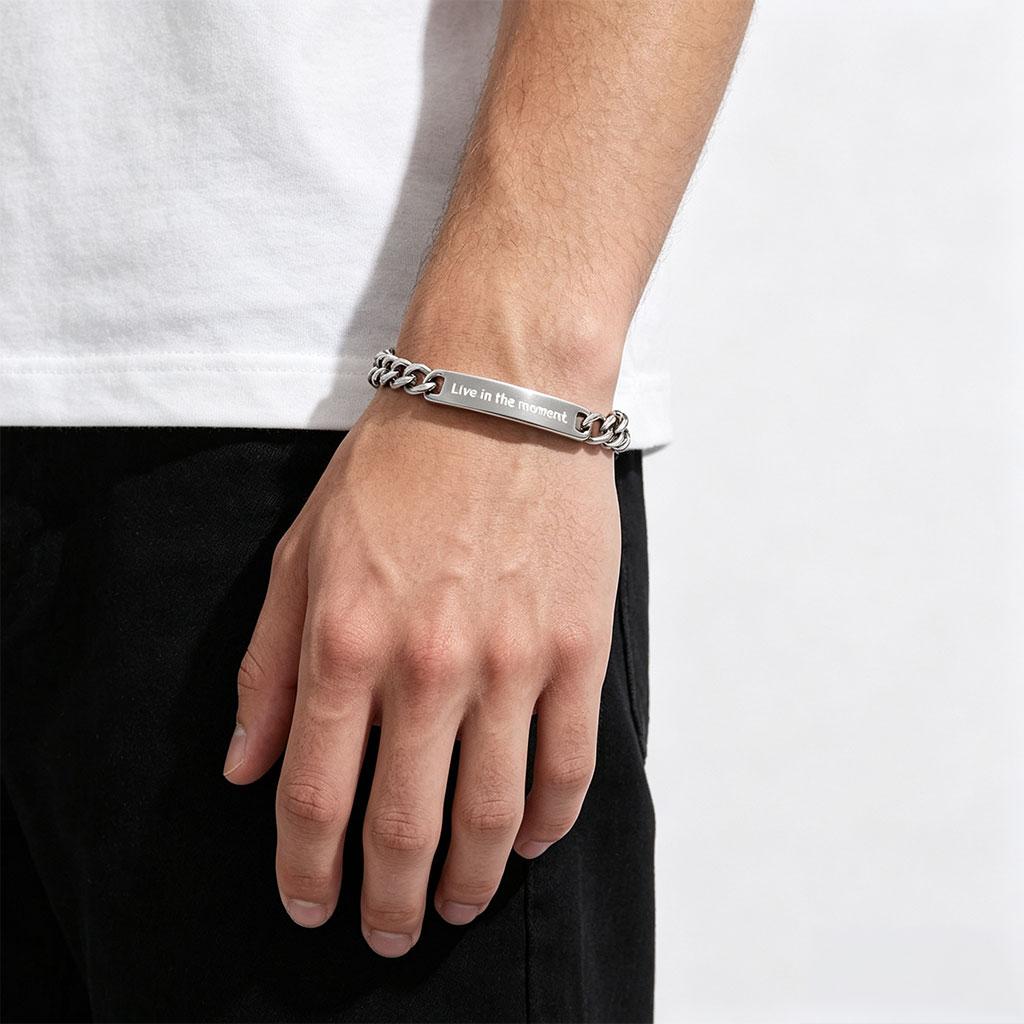 Custom Engraved Cuban Link Bracelet
