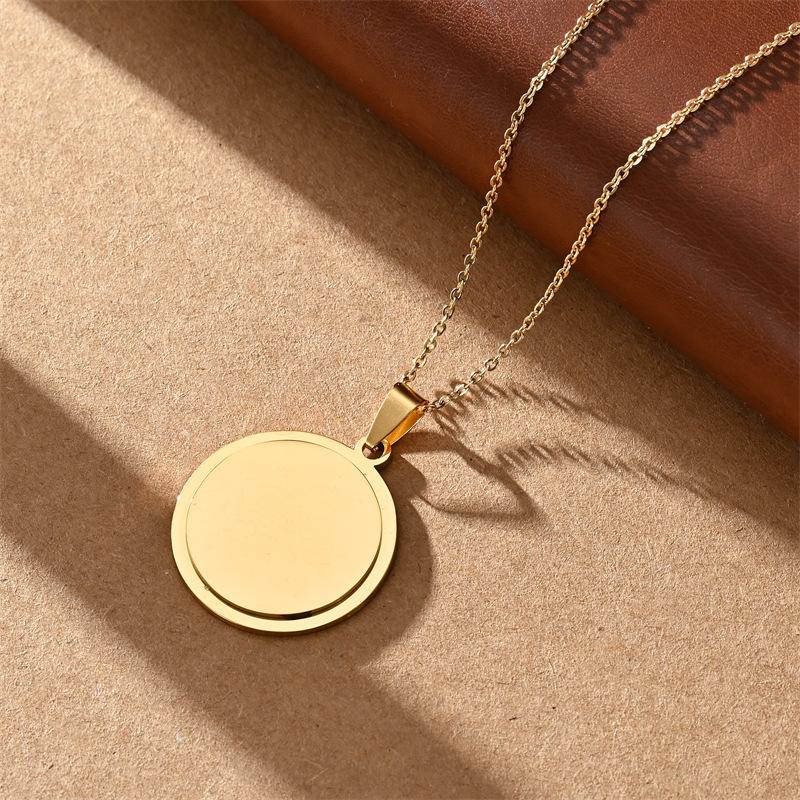 Custom Multi - Shape (Circle/Heart/Hexagon) Pendant Necklace, Personalized Laser Engraved Name Jewelry for Family, Friends & Lovers