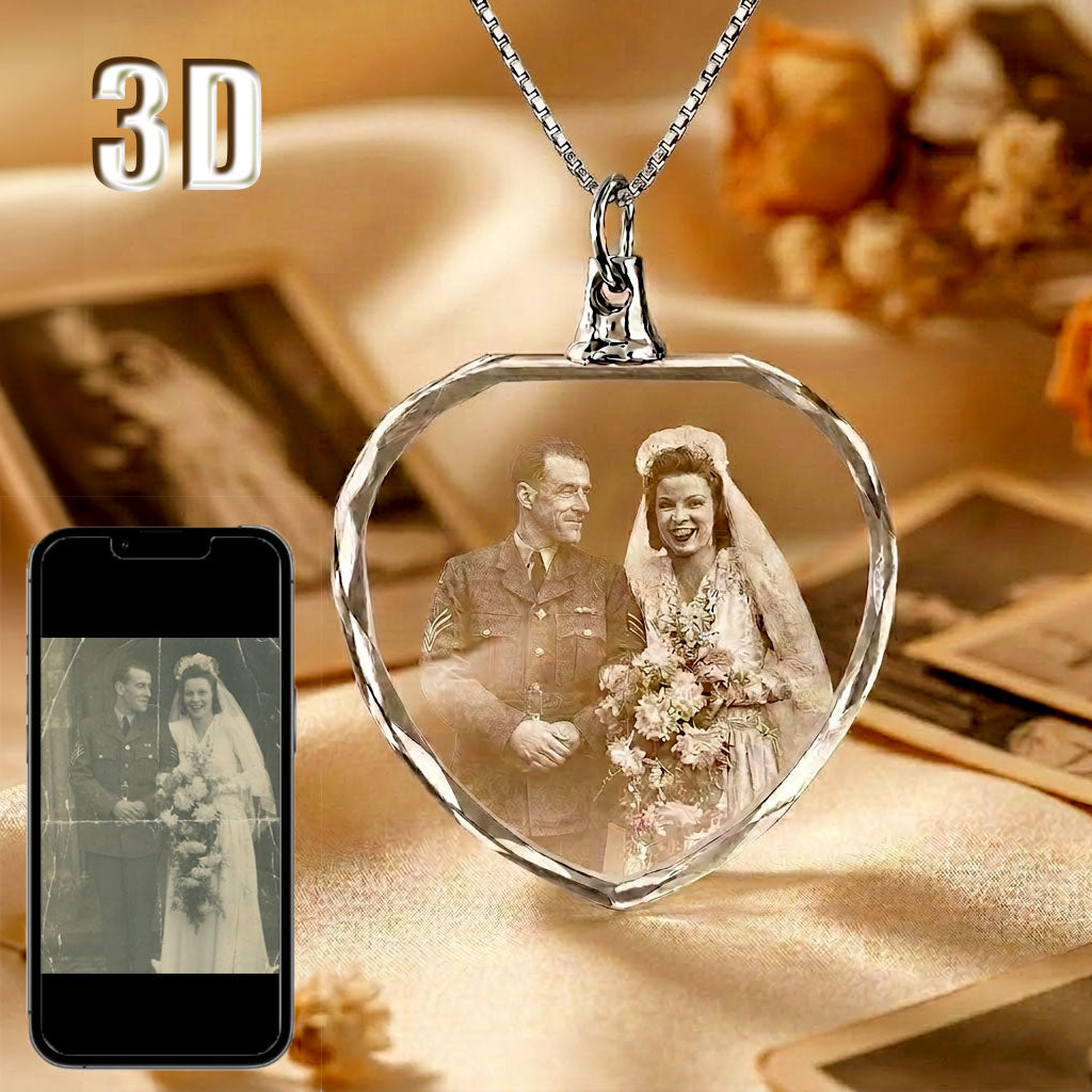 Custom Heart Crystal Pendant | Keep Loved Ones Close to Your Heart
