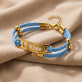 Custom Engraved Matching Couple Rope Bracelets