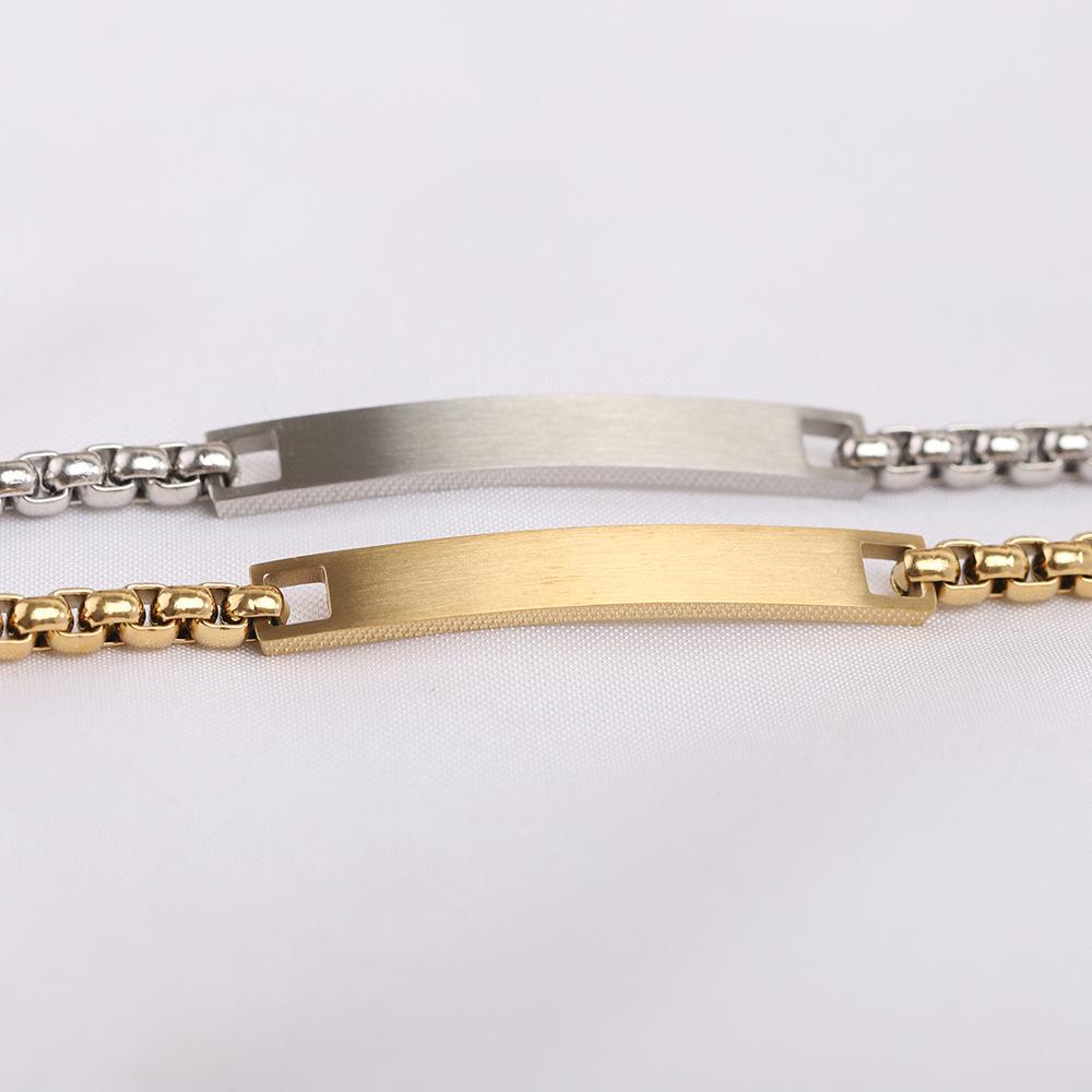 Custom Bar Bracelet & Anklet, Personalized Laser Engraved Name Jewelry for Friends, Couples & Family