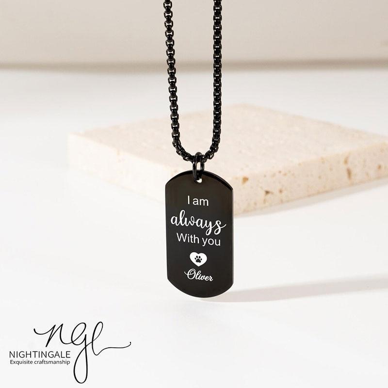Custom Photo Engraved Pendant Necklace, Personalized Memorial Gift for Him/Her
