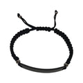 Custom Rope Braided Bar Bracelet & Anklet, Personalized Laser Engraved Name Jewelry for Friend & Couple